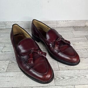 Allen Edmonds Grayson Men's Tassel Loafers in Burgundy Leather Dress Shoes 11 D